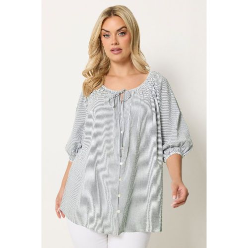 Top Bleu Marine À Rayures Avec Lien Size 54-56 - Yours - Modalova