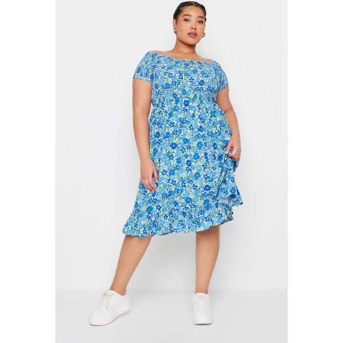 Robe Midi Bardot Floral , Grande Taille & Courbes - Yours - Modalova