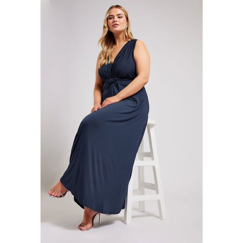 Robe Coupe Maxi Marine Noeud Avant , Grande Taille & Courbes - Yours London - Modalova