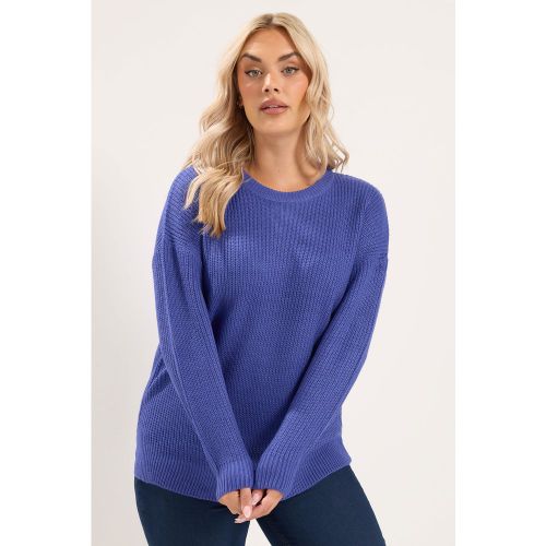 Pull À Col Rond En Maille Violette Size 58-60 - Yours - Modalova