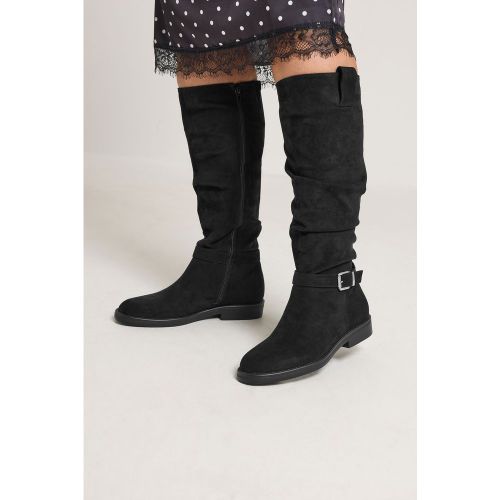 Bottes Noires En Imitation Daim À Détail Boucle, Coupe Extra Large Esize 40E - Yours - Modalova