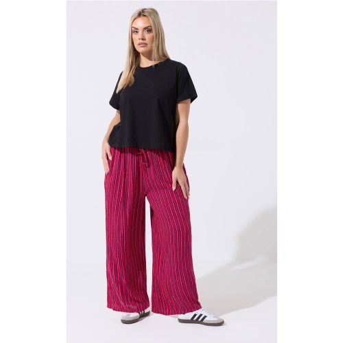 Pantalon Large Rouge À Rayures Size 46 - Limited Collection - Modalova