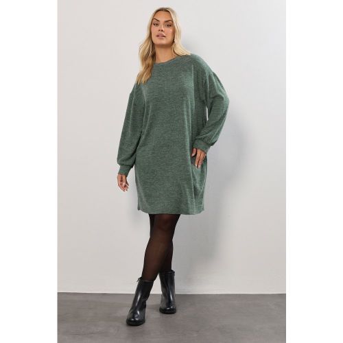 Robe Pull Verte Douce Au Toucher Size 42 - Yours - Modalova