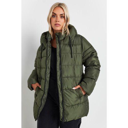 Curve Green Sporty Puffer Coat, Grande Taille & Courbes - Yours - Modalova