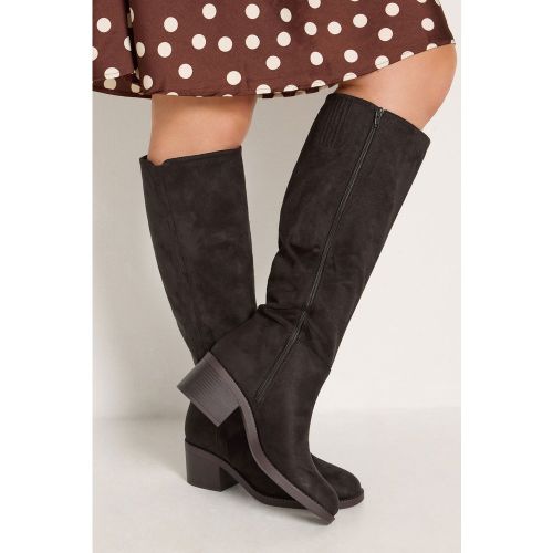 Bottines À Talons Noires Marron Chocolat, Coupe Large Esize 39E - Yours - Modalova