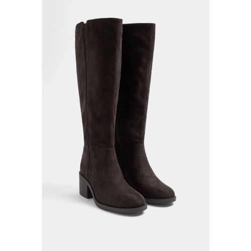 Bottines À Talons Noires Marron Chocolat, Coupe Large Esize 39E - Yours - Modalova