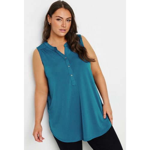 Curve Blue Sleeveless Blouse, Grande Taille & Courbes - Yours - Modalova