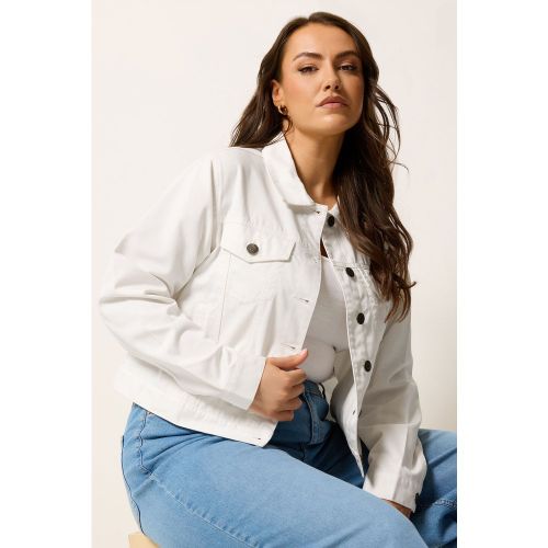 Veste Blanche En Jean Classique Size 54-56 - Yours - Modalova