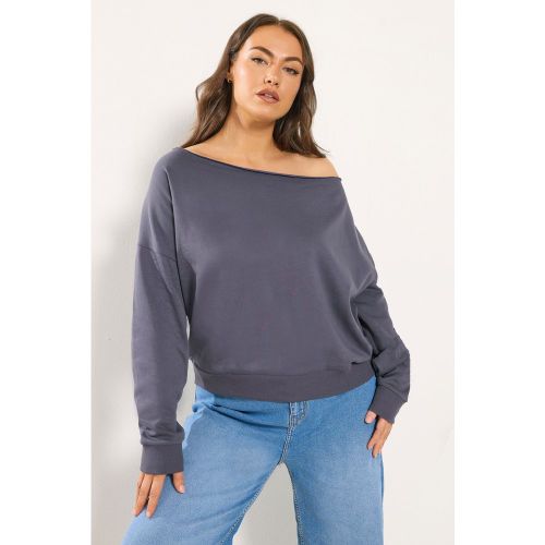 Sweatshirt Épaules Dénudées Gris Size 44 - Yours - Modalova