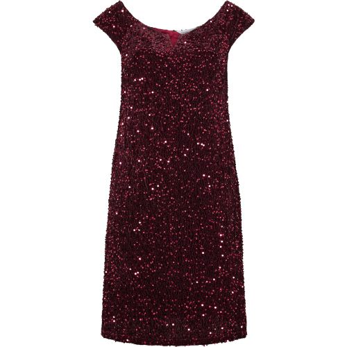 London Robe Rouge En Velours À Sequins Size 44 - Yours - Modalova