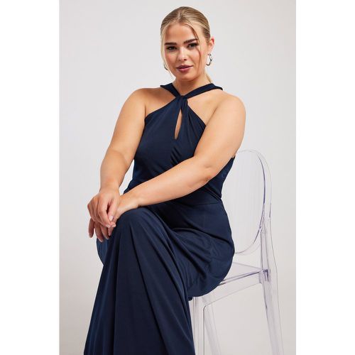 Robe Marine Maxi Encolure Croisée , Grande Taille & Courbes - Yours London - Modalova