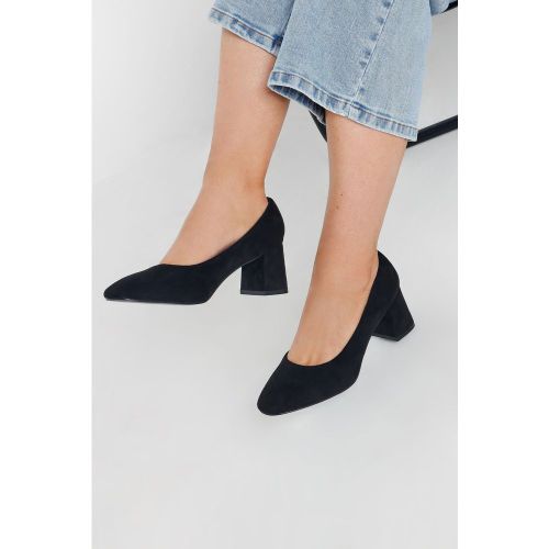 Chaussures À Talons Noires Effet Daim Pieds Extra Larges Eee Size 40EEE - Yours - Modalova