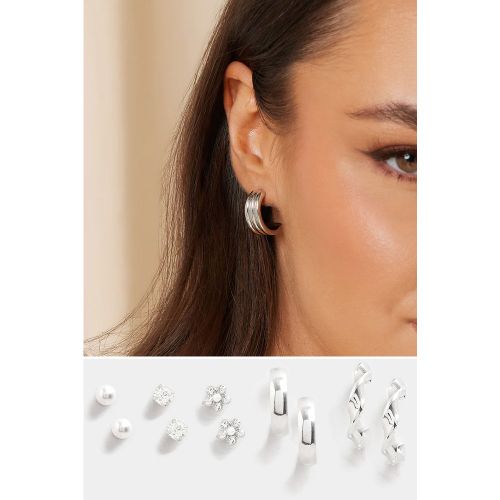 Pack Tone Hoop & Stud Earrings Set Size One Size - Yours - Modalova