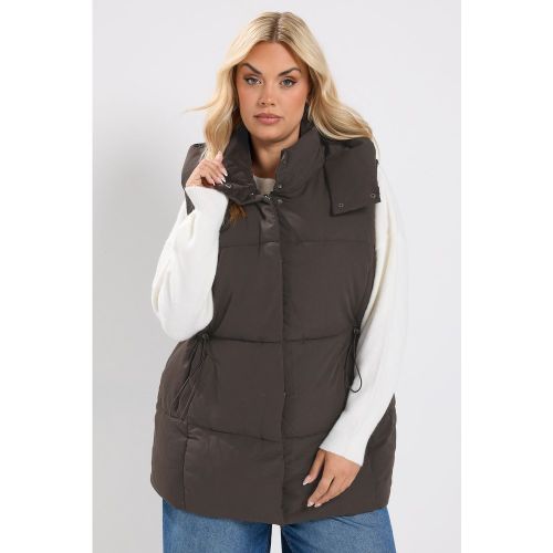 Doudoune Sans Manches Courte Marron Chocolat Size 58-60 - Yours - Modalova