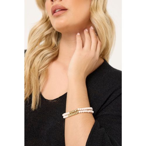 Lot De 2 Bracelets Extensibles Roses À Perlessize One Size - Yours - Modalova
