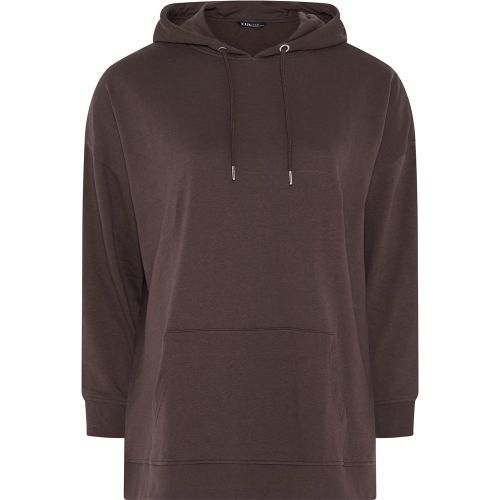 Sweat À Capuche Avec Cordon De Serrage Marron Chocolat Size 62-64 - Yours - Modalova