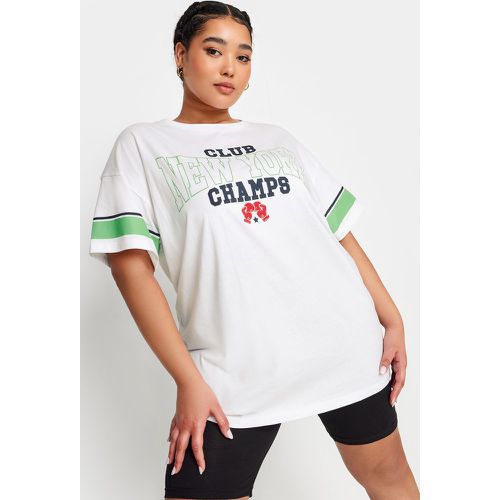 Tshirt Varsity 'New York Champs', Grande Taille & Courbes - Yours - Modalova