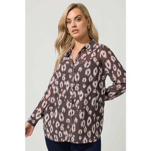 Chemise Marron À Imprimé Animalier Size 52 - Yours London - Modalova