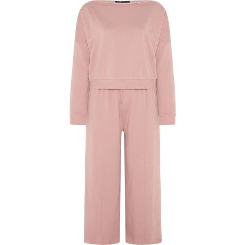 Ensemble Rose Sweatshirt À Épaules Dénudées Et Pantalon De Jogging Large Size 46-48 - Yours - Modalova