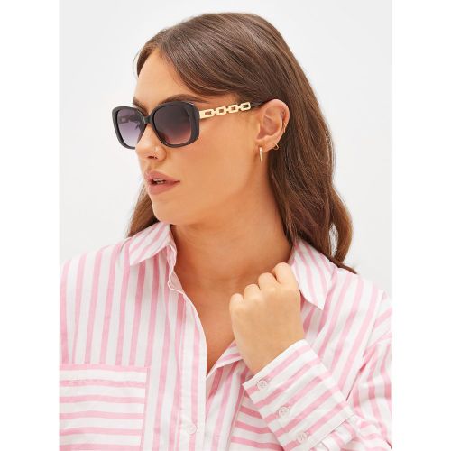 Lunettes De Soleil Noires Monture En Chaînes Size One Size - Yours - Modalova