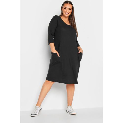 Robe Midi Drâpée À Poches En Jersey , Grande Taille & Courbes - YOURS FOR GOOD - Modalova