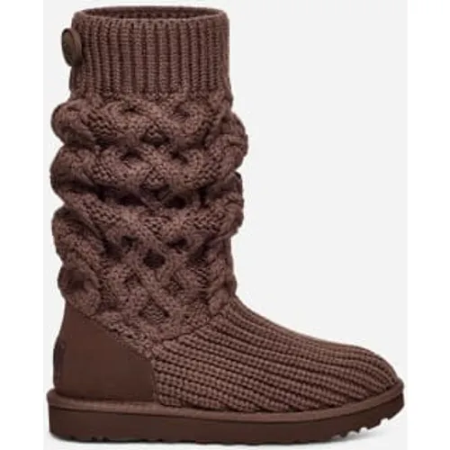 Botte Classic Cardi en maille torsadée in Brown, Taille 36, Cuir - Ugg - Modalova