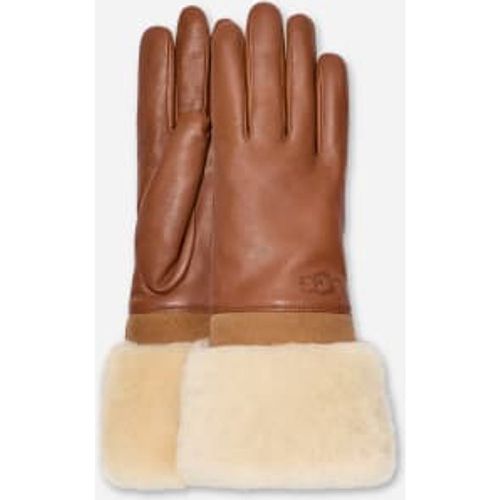 Gant en cuir avec revers en peau de mouton in Brown, Taille S - Ugg - Modalova