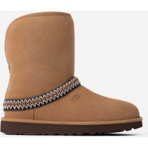 Botte Classic Short Crescent in Brown, Taille 43, Daim/Polyester/Matières Recyclées/Shearling - Ugg - Modalova