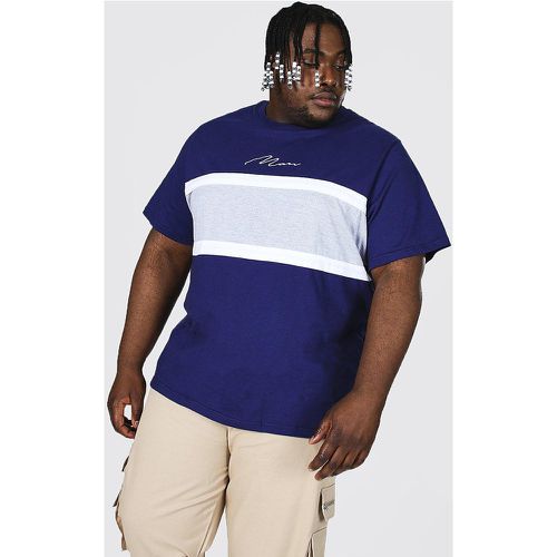 Grande taille - T-shirt color block - MAN - XXXL - Boohooman - Modalova