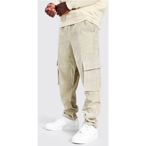 Pantalon cargo droit en velours côtelé - 32 - Boohooman - Modalova