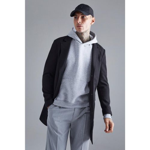 Manteau droit long effet laine - S - Boohooman - Modalova