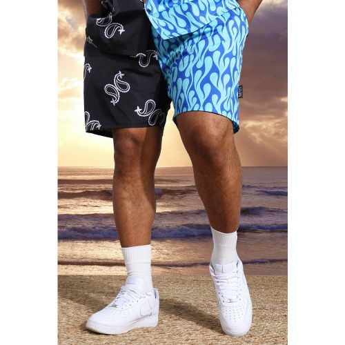 Short court imprimé bicolore Plus - XXXXXL - Boohooman - Modalova