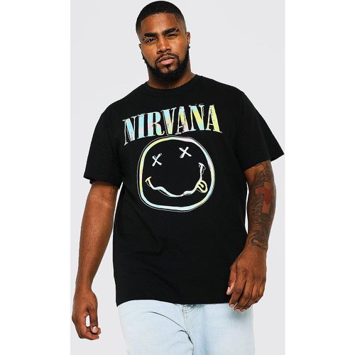 Grande taille - T-shirt effet tie dye à imprimé Nirvana - - XXXXXL - Boohooman - Modalova