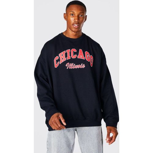 Sweat oversize Chicago homme - S - Boohooman - Modalova