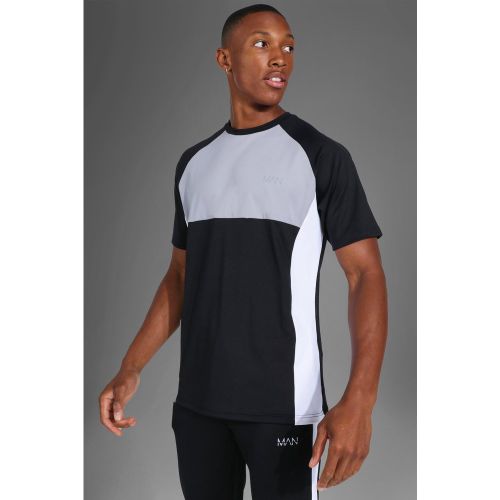 T-shirt de sport à manches raglan effet color block - MAN Active - XXXL - Boohooman - Modalova