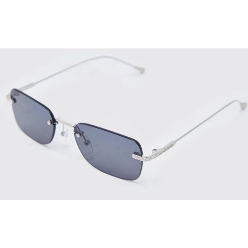 Lunettes de soleil et rectangulaires sans monture - ONE SIZE - Boohooman - Modalova