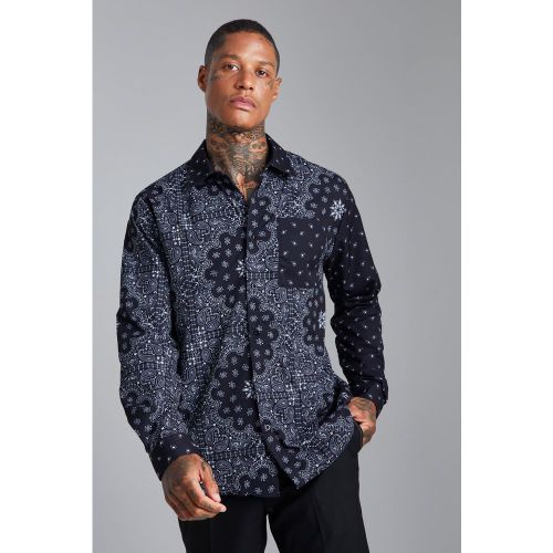 Chemise à manches longues et motif bandana - L - Boohooman - Modalova