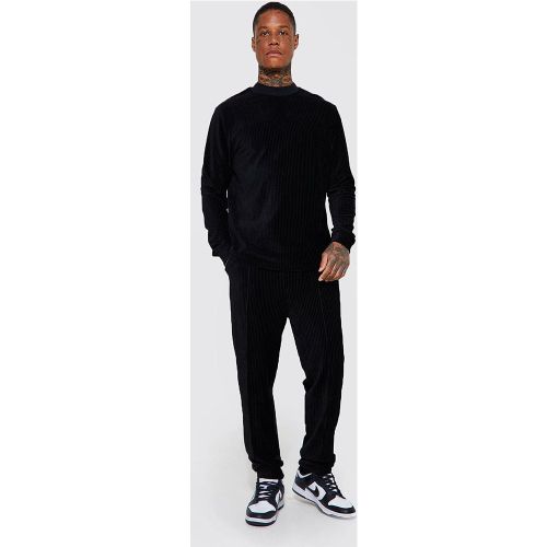 Ensemble de survêtement avec sweat effet velours - M - Boohooman - Modalova