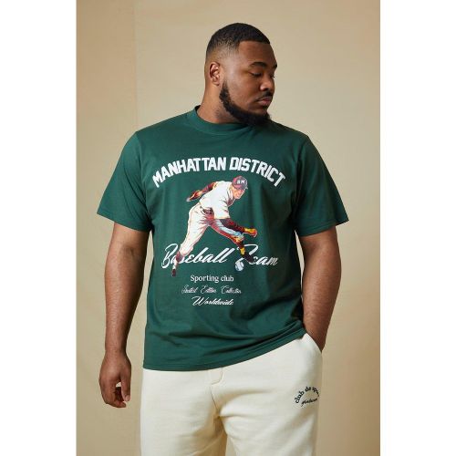 Grande taille - T-shirt ample à imprimé baseball - XXXXL - Boohooman - Modalova