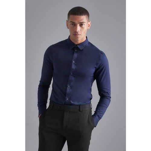 Chemise moulante à manches longues - M - Boohooman - Modalova