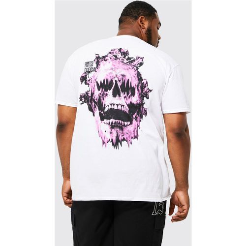 Grande taille - T-shirt oversize à imprimé crâne - XXXXXL - Boohooman - Modalova