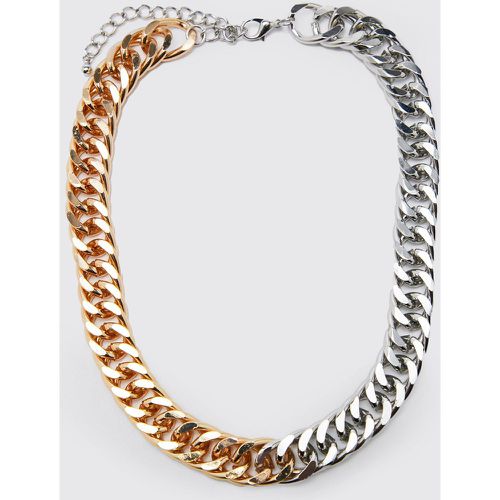 Collier bicolore en chaîne épaisse - ONE SIZE - Boohooman - Modalova