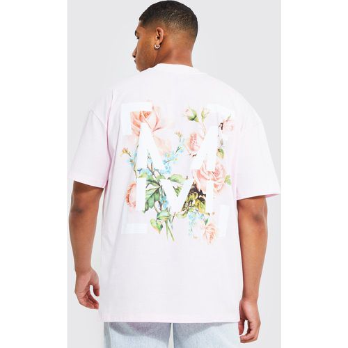 Tall - T-shirt oversize à imprimé fleuri - Boohooman - Modalova
