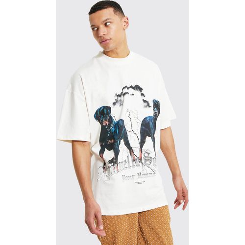 Tall - T-shirt oversize à imprimé rottweiler - Boohooman - Modalova
