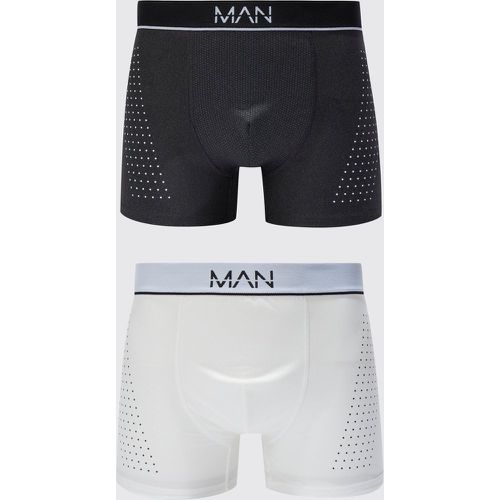 Lot de 2 boxers à empiècement contrastant - MAN Active - XL - Boohooman - Modalova