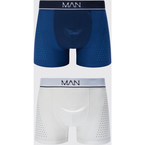 Lot de 2 boxers à empiècement contrastant - MAN Active - L - Boohooman - Modalova