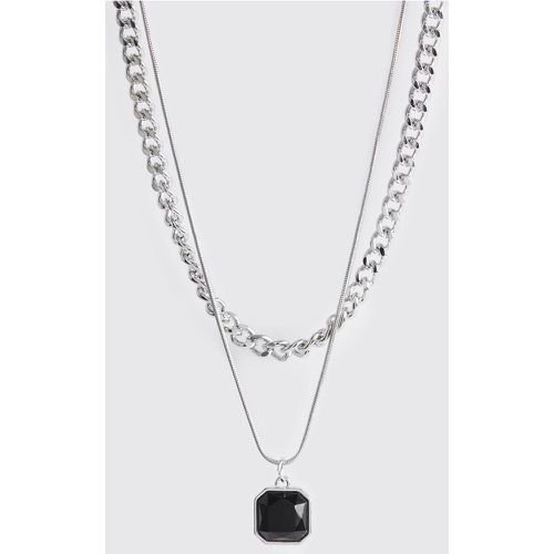 Collier à chaînes superposées - ONE SIZE - Boohooman - Modalova