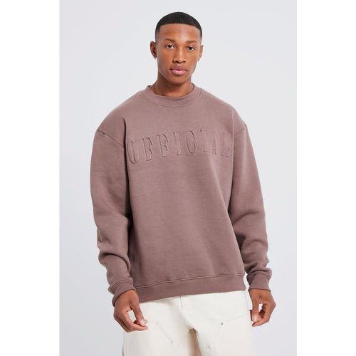 Sweat oversize imprimé - Official homme - S - Boohooman - Modalova