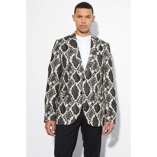 Tall - Blazer cintré en jacquard - 36 - Boohooman - Modalova