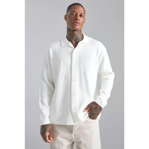 Chemise côtelée à manches longues homme - M - Boohooman - Modalova